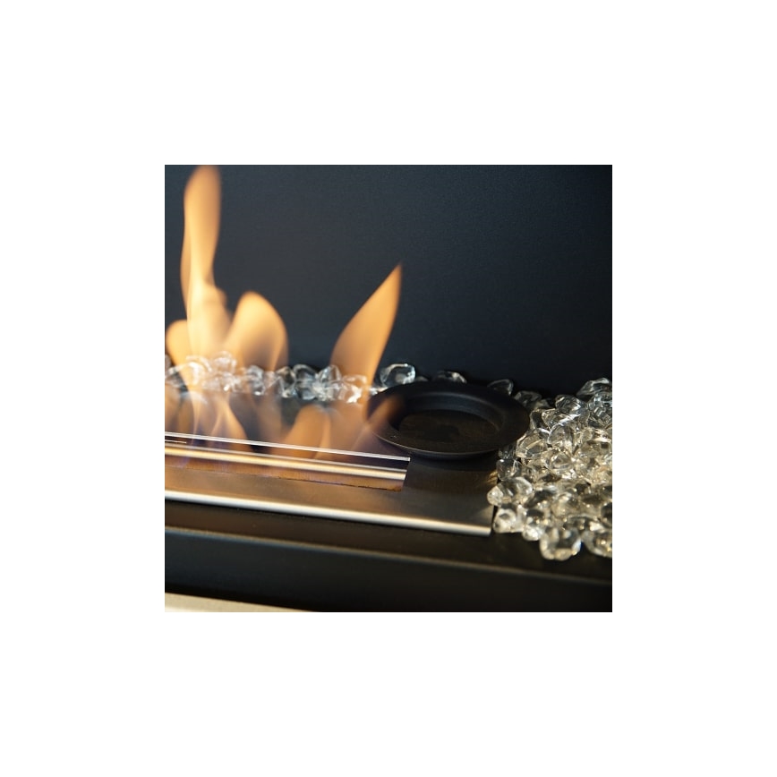 Kratki - Chimenea BIO empotrada 40x120 cm 3x1,1kW negro