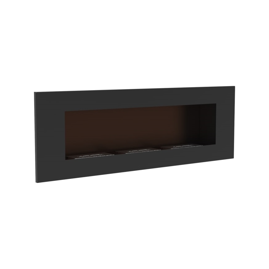 Kratki - Chimenea BIO empotrada 40x120 cm 3x1,1kW negro