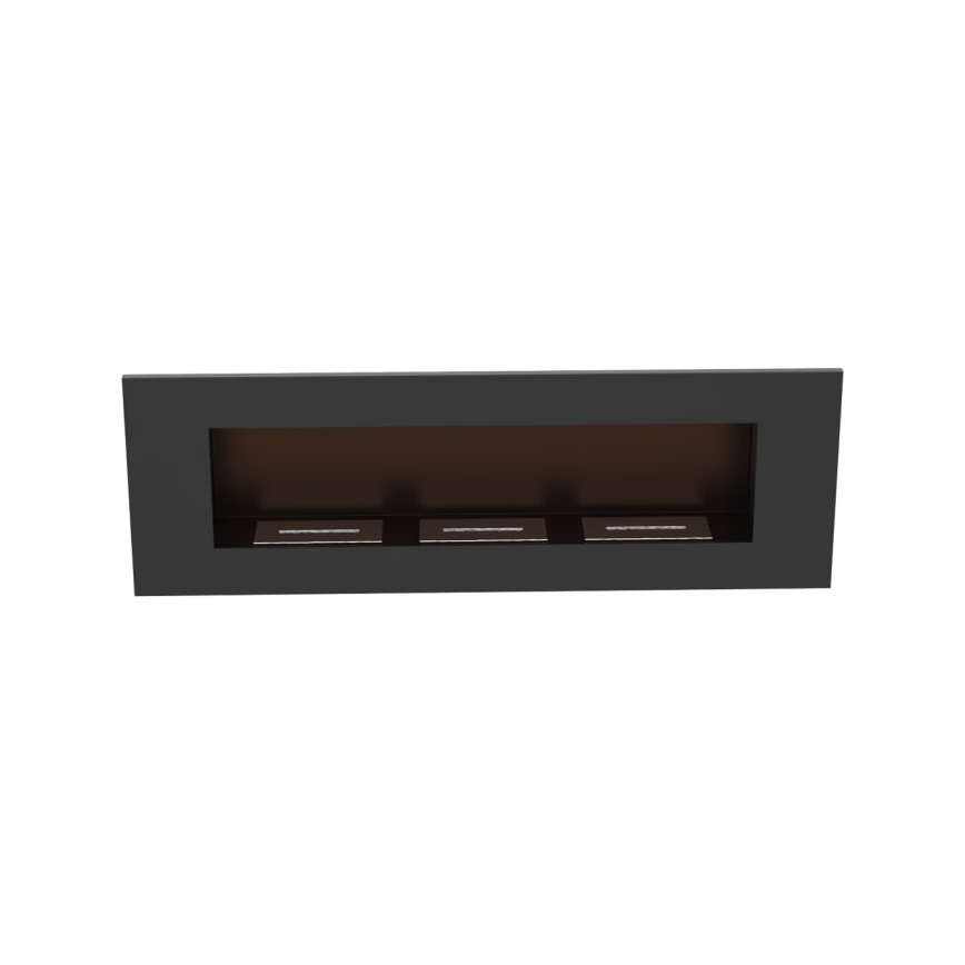 Kratki - Chimenea BIO empotrada 40x120 cm 3x1,1kW negro