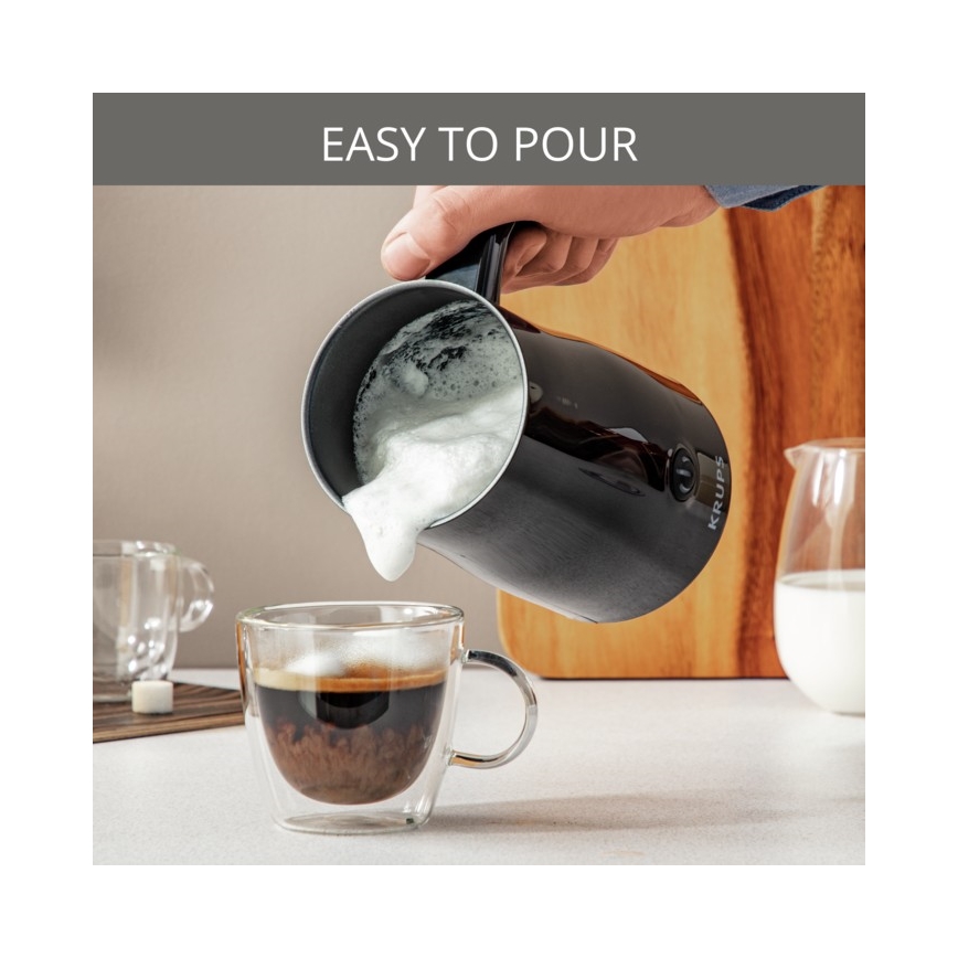 Krups - Espumador de leche 300ml negro