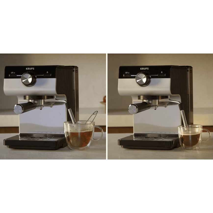 Krups - Máquina de café de palanca para dos tazas AUTHENTIC 1450W/230V gris
