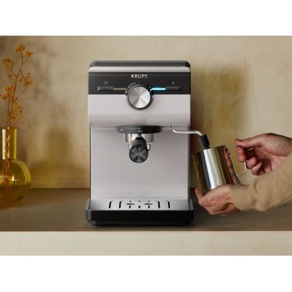 Krups - Máquina de café de palanca para dos tazas AUTHENTIC 1450W/230V gris