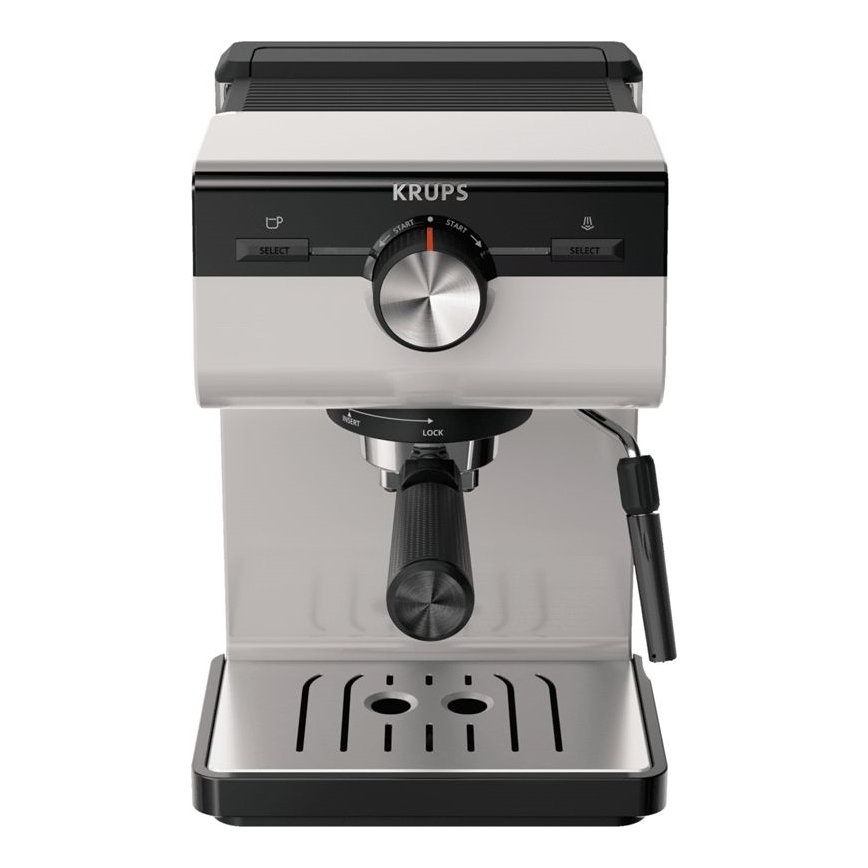 Krups - Máquina de café de palanca para dos tazas AUTHENTIC 1450W/230V gris