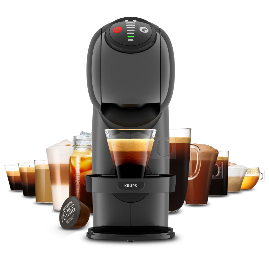 Krups - Máquina de café en cápsulas NESCAFÉ DOLCE GUSTO GENIO S 1500W antracita