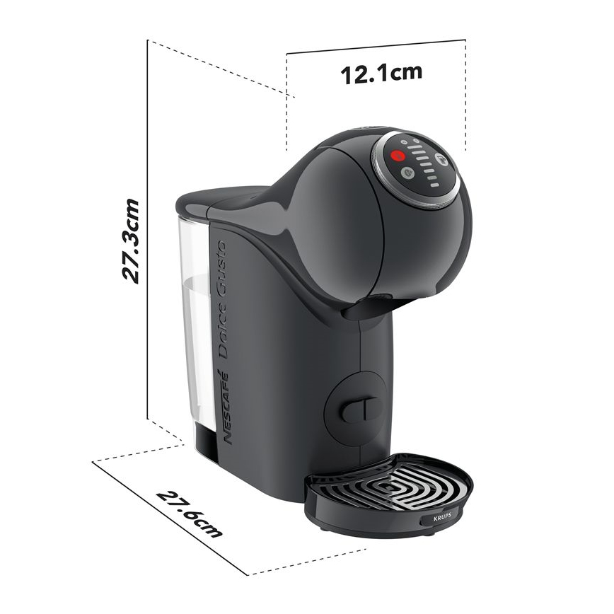 Krups - Máquina de café en cápsulas NESCAFÉ DOLCE GUSTO GENIO S 1500W antracita