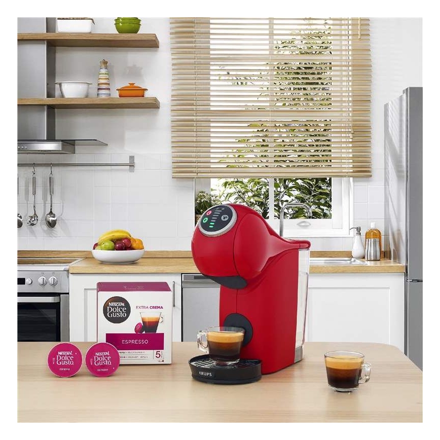 Krups - Máquina de café en cápsulas NESCAFÉ DOLCE GUSTO GENIO S PLUS 1500W rojo