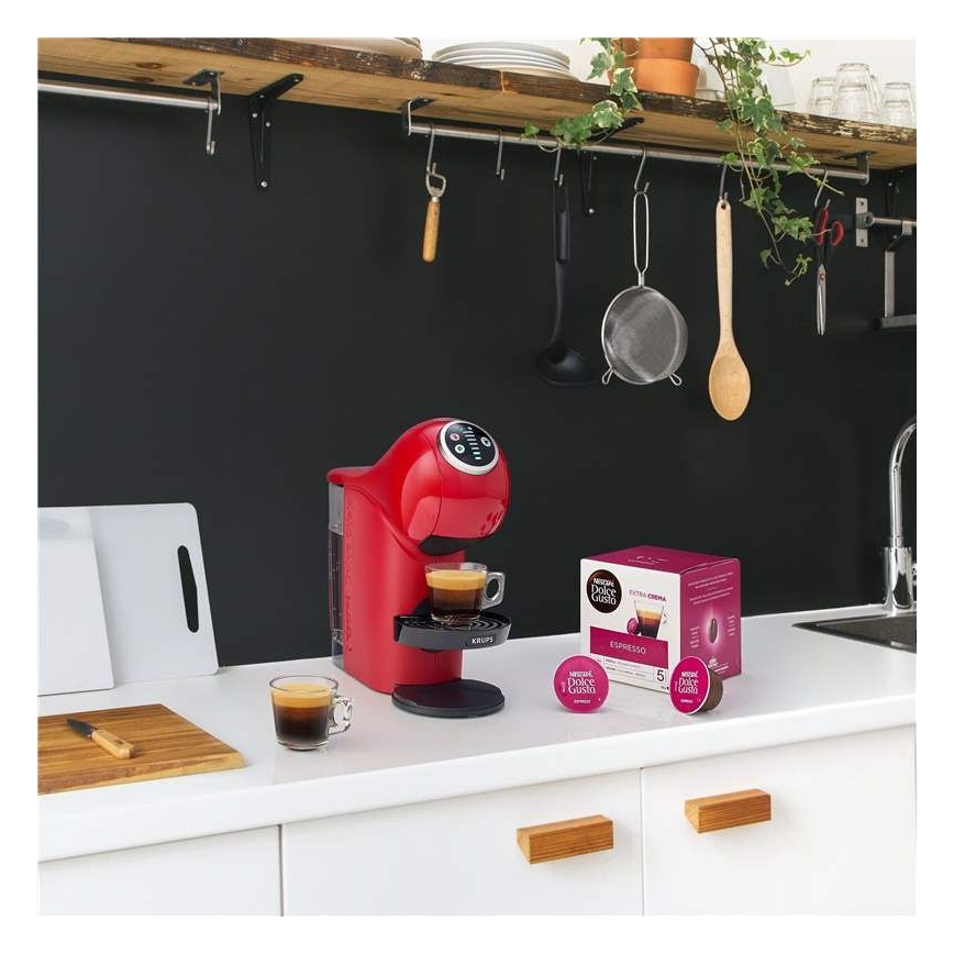 Krups - Máquina de café en cápsulas NESCAFÉ DOLCE GUSTO GENIO S PLUS 1500W rojo