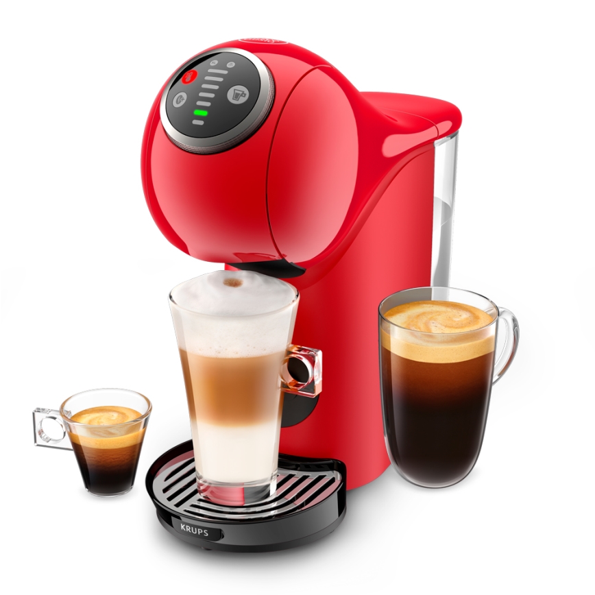 Krups - Máquina de café en cápsulas NESCAFÉ DOLCE GUSTO GENIO S PLUS 1500W rojo