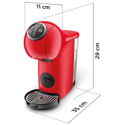 Krups - Máquina de café en cápsulas NESCAFÉ DOLCE GUSTO GENIO S PLUS 1500W rojo