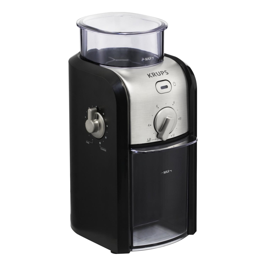 Krups - Molinillo eléctrico de café en grano 110W/230V acero inoxidable/negro