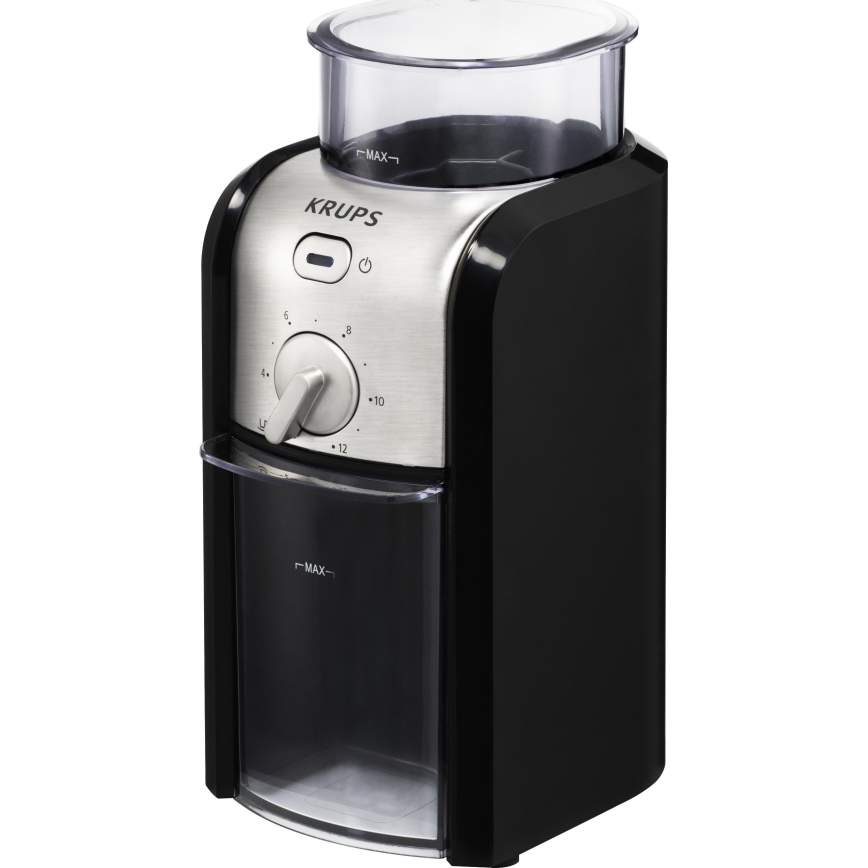 Krups - Molinillo eléctrico de café en grano 110W/230V acero inoxidable/negro