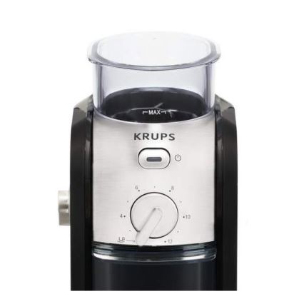 Krups - Molinillo eléctrico de café en grano 110W/230V acero inoxidable/negro