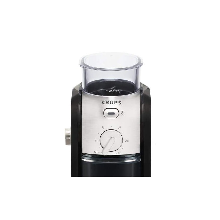Krups - Molinillo eléctrico de café en grano 110W/230V acero inoxidable/negro