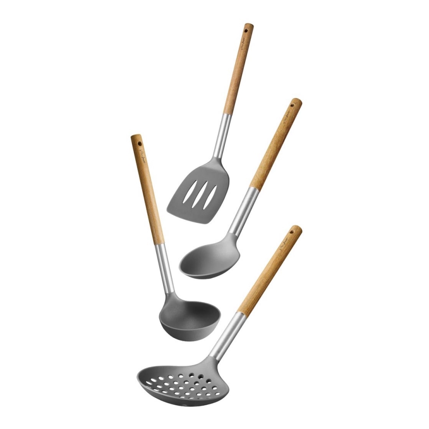 Lamart - Juego de utensilios de cocina 4 pcs acacia