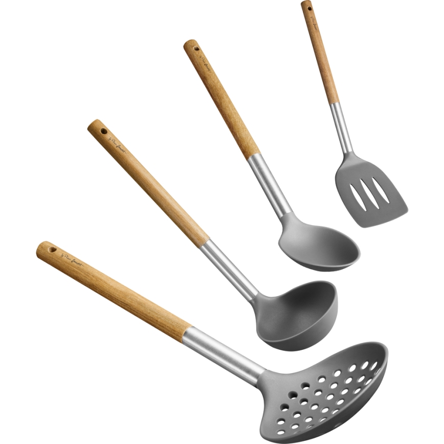 Lamart - Juego de utensilios de cocina 4 pcs acacia