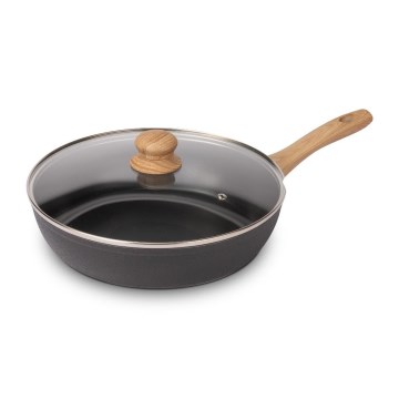 Lamart - Sartén con tapa 28 cm negro/marrón