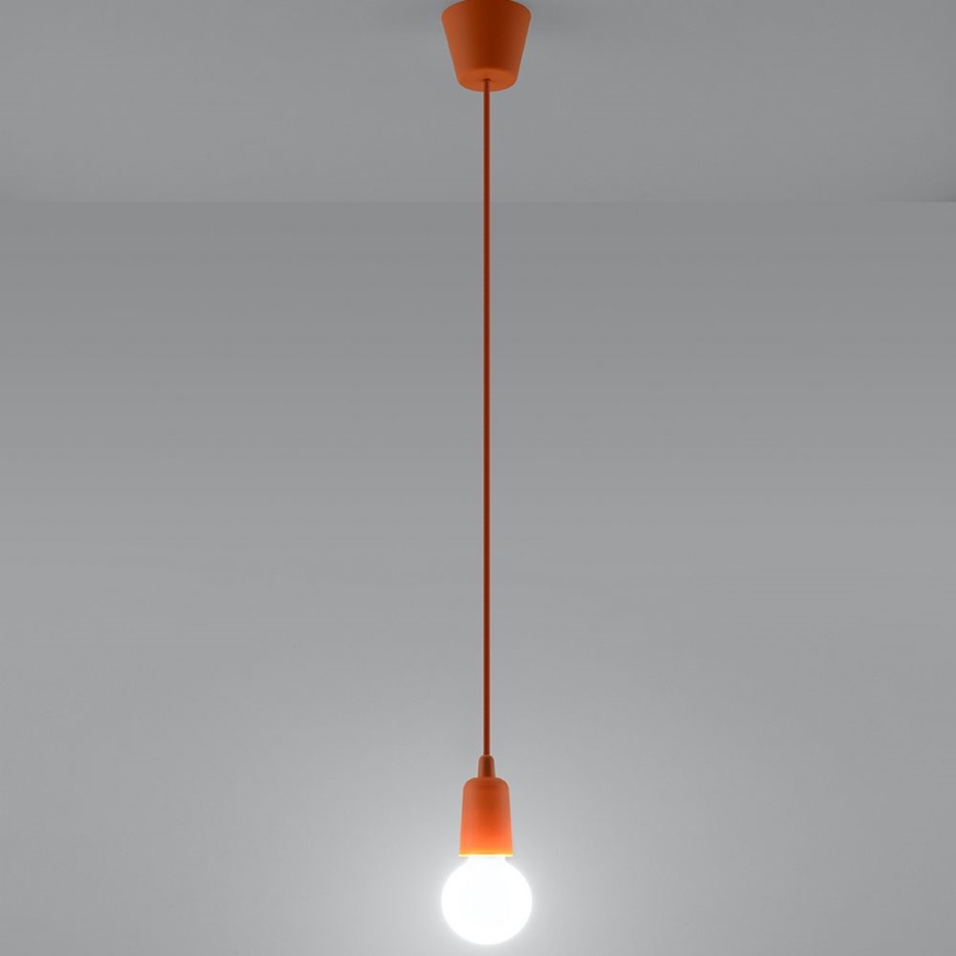 Lámpara Araña DIEGO 1xE27/60W/230V naranja