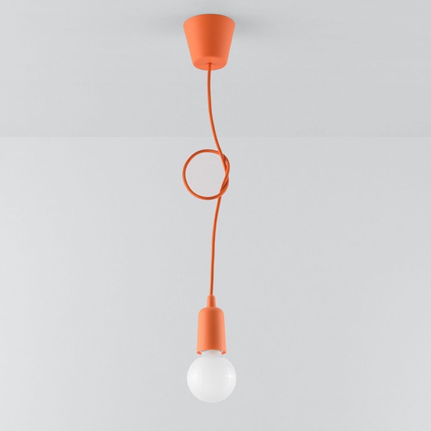 Lámpara Araña DIEGO 1xE27/60W/230V naranja