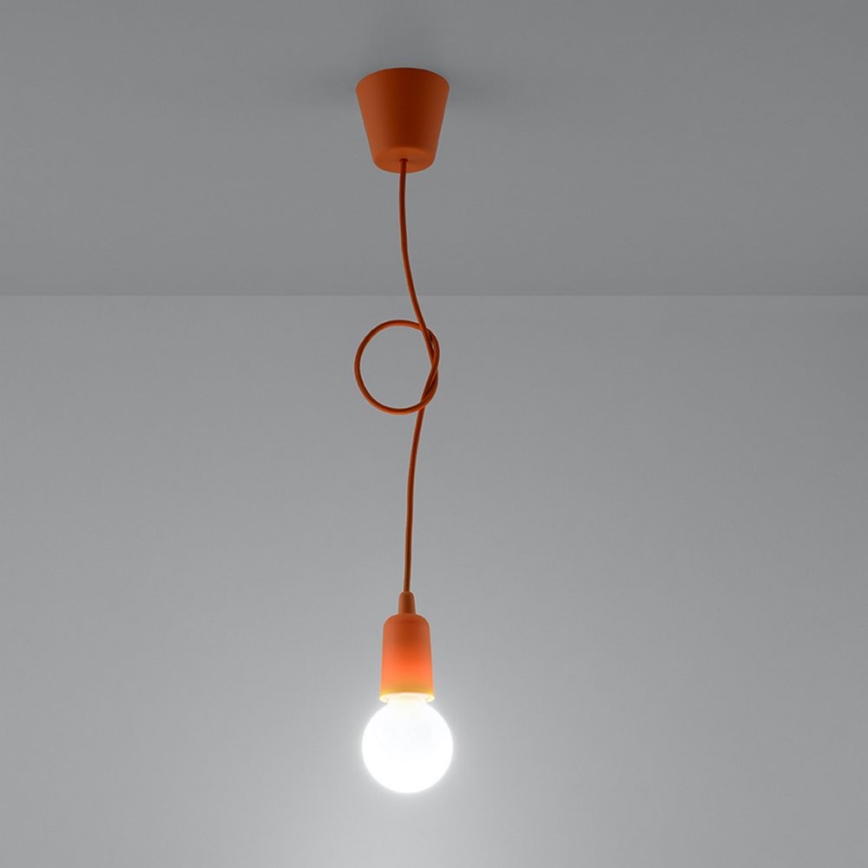 Lámpara Araña DIEGO 1xE27/60W/230V naranja