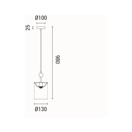 Lámpara colgante 1xE14/15W/230V