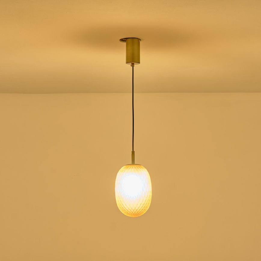 Lámpara colgante 1xE14/25W/230V blanco diá. 15 cm