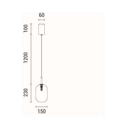 Lámpara colgante 1xE14/25W/230V blanco diá. 15 cm