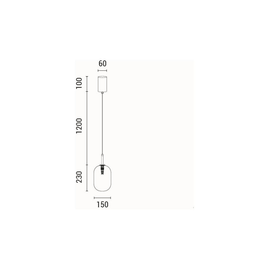 Lámpara colgante 1xE14/25W/230V blanco diá. 15 cm