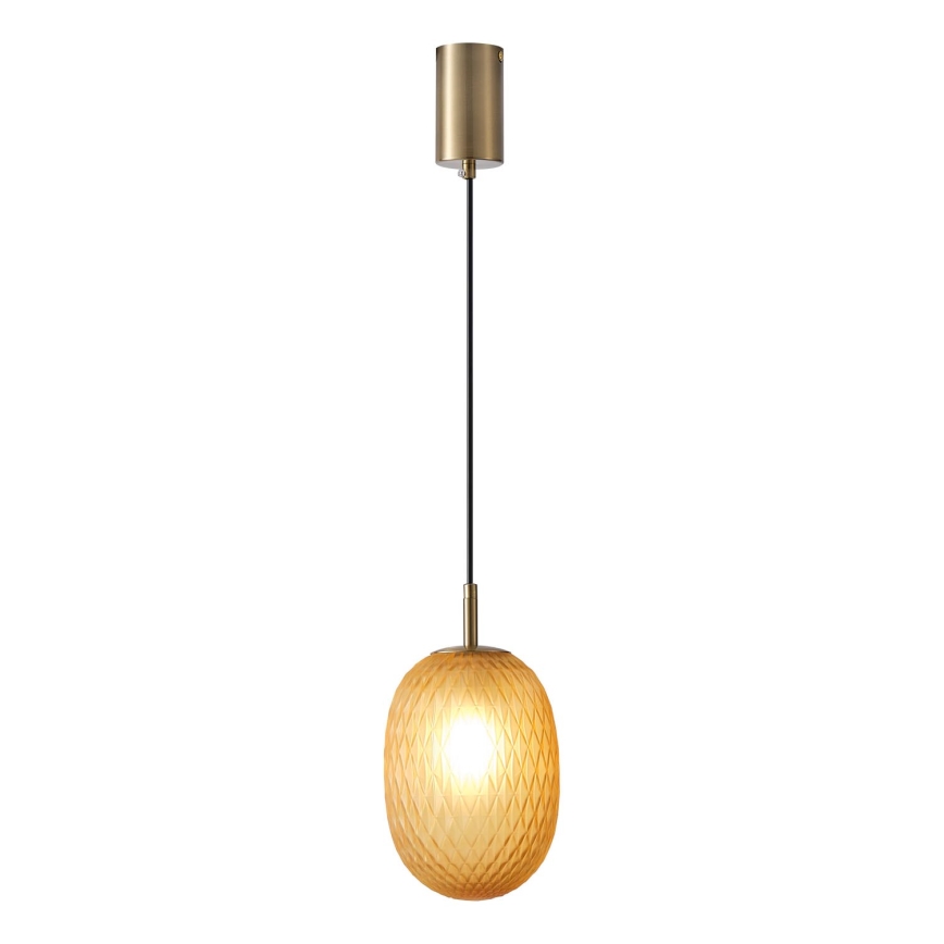 Lámpara colgante 1xE14/25W/230V marrón pr. 15 cm