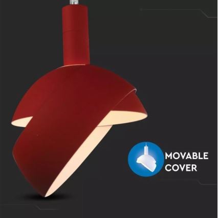 Lámpara colgante 1xE14/60W/230V rojo
