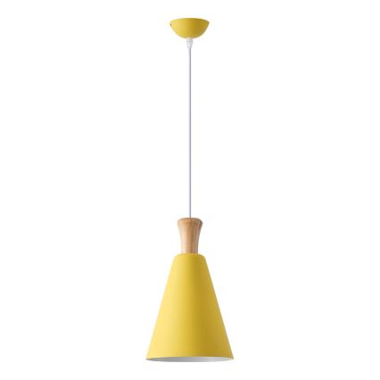 Lámpara colgante 1xE27/15W/230V amarillo diá. 20 cm