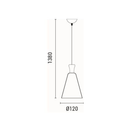 Lámpara colgante 1xE27/15W/230V amarillo diá. 20 cm