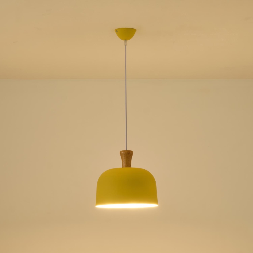 Lámpara colgante 1xE27/15W/230V amarillo pr. 27 cm