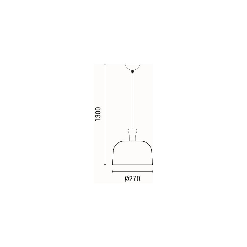 Lámpara colgante 1xE27/15W/230V amarillo pr. 27 cm