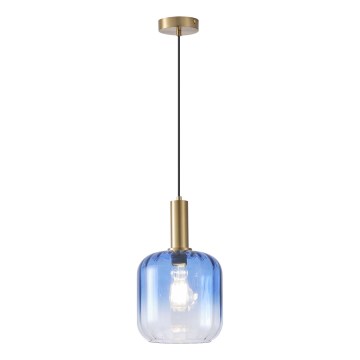 Lámpara colgante 1xE27/15W/230V azul/ahumado diá. 20 cm
