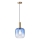 Lámpara colgante 1xE27/15W/230V azul/ahumado diá. 20 cm