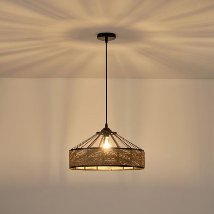 Lámpara colgante 1xE27/15W/230V beige