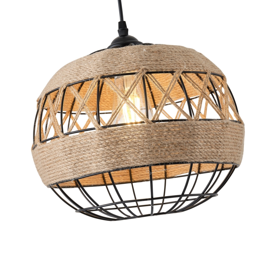 Lámpara colgante 1xE27/15W/230V beige