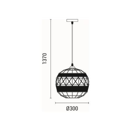 Lámpara colgante 1xE27/15W/230V beige