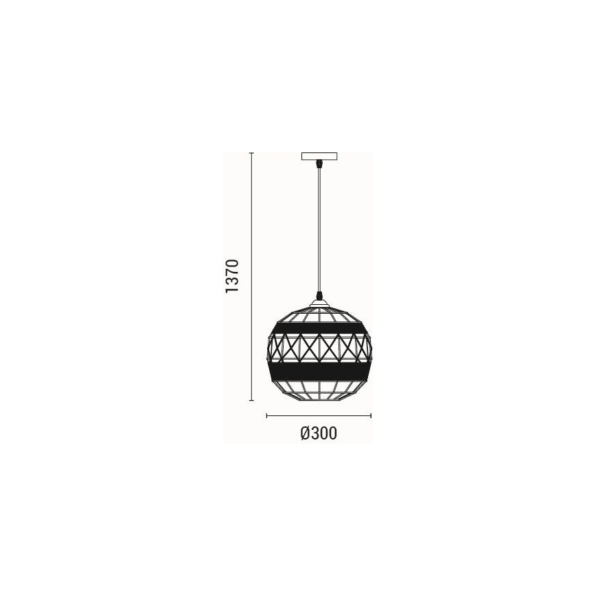 Lámpara colgante 1xE27/15W/230V beige