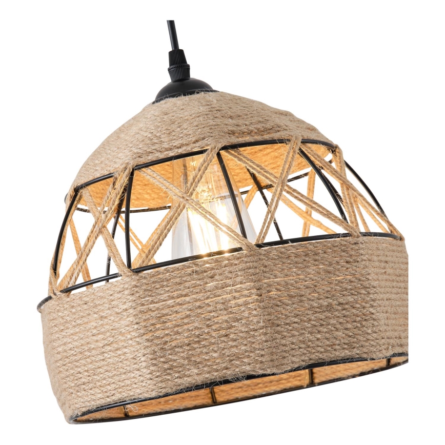 Lámpara colgante 1xE27/15W/230V beige