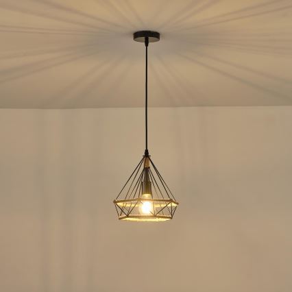 Lámpara colgante 1xE27/15W/230V beige