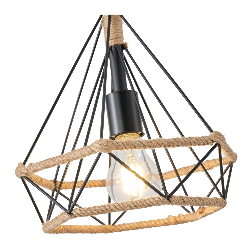 Lámpara colgante 1xE27/15W/230V beige