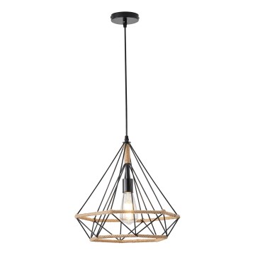 Lámpara colgante 1xE27/15W/230V beige