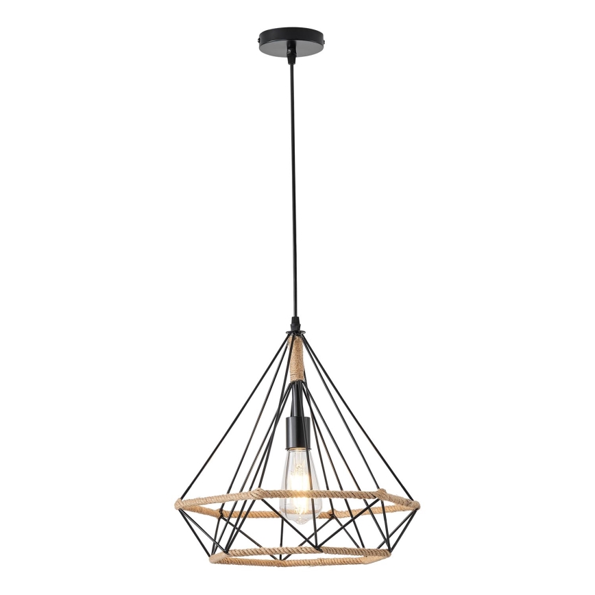 Lámpara colgante 1xE27/15W/230V beige
