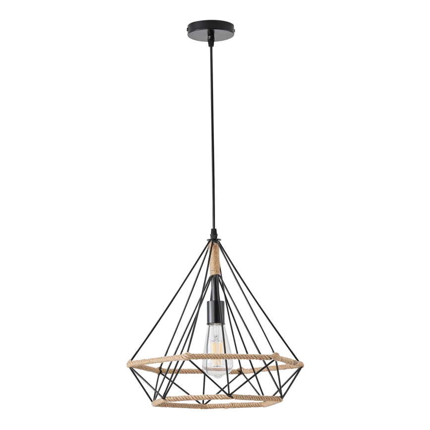 Lámpara colgante 1xE27/15W/230V beige