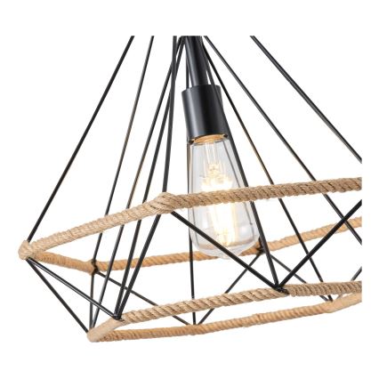 Lámpara colgante 1xE27/15W/230V beige