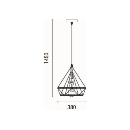 Lámpara colgante 1xE27/15W/230V beige