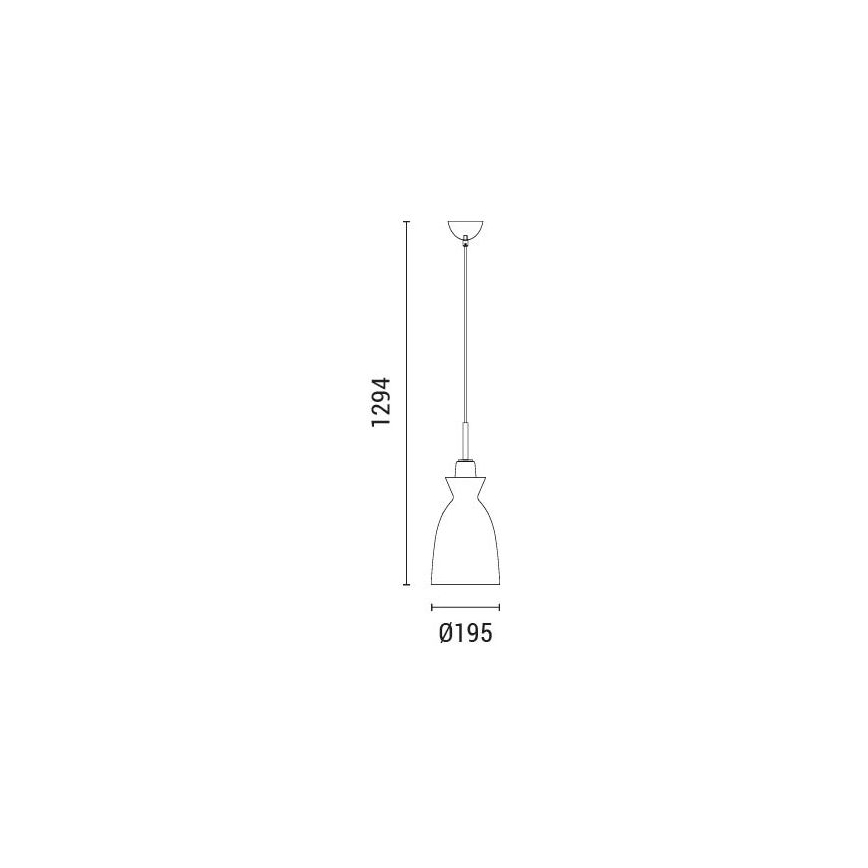 Lámpara colgante 1xE27/15W/230V blanco diá. 19,5 cm