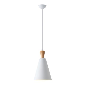 Lámpara colgante 1xE27/15W/230V blanco diá. 20 cm