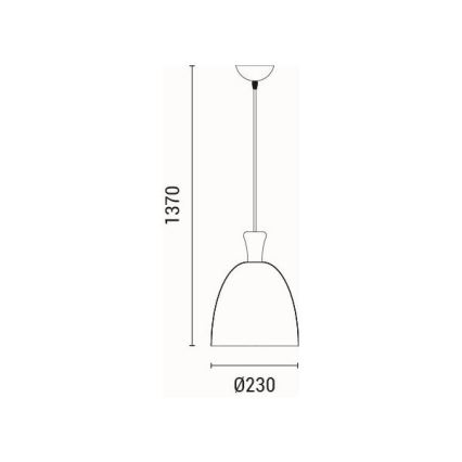 Lámpara colgante 1xE27/15W/230V blanco diá. 23 cm